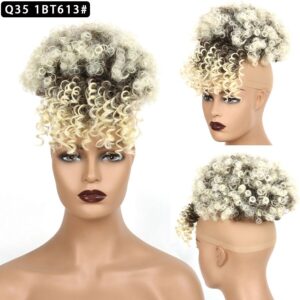 Afro kinky curly drawstring ponytail