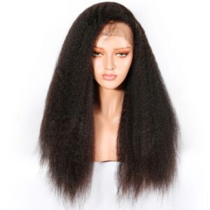 Pre Plucked kinky Straight Wig
